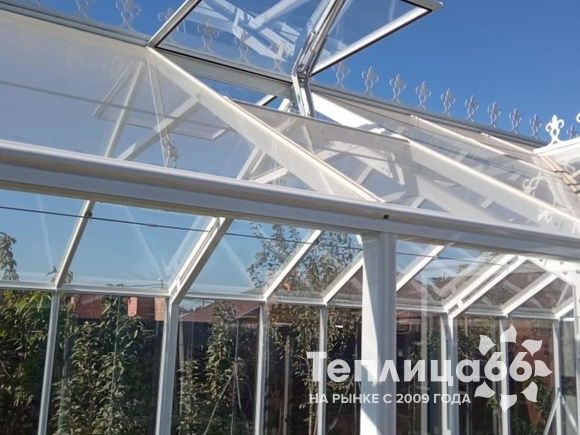 Теплица botanik T с мини-тамбуром под стекло (14 м²)
