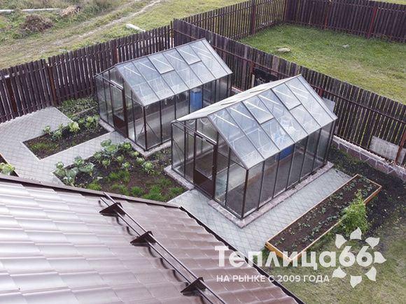 Теплица botanik standard под стекло, ширина 2,8 м