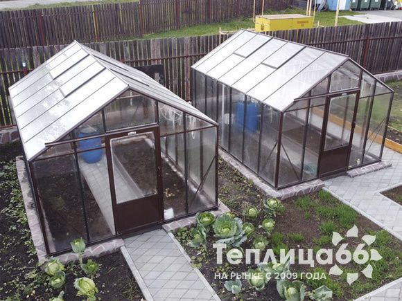 Теплица botanik standard под стекло, ширина 2,8 м