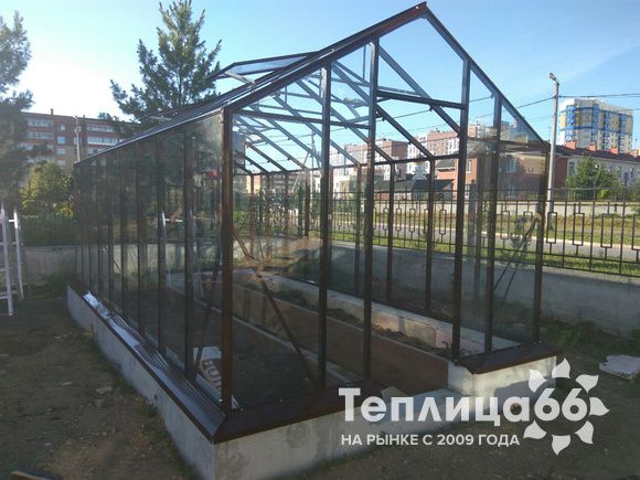 Теплица botanik standard под стекло, ширина 2,8 м