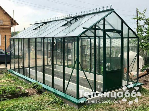 Теплица botanik standard под стекло, ширина 2,8 м