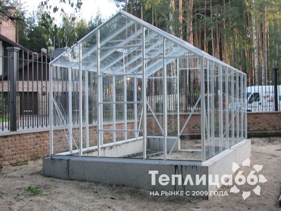 Теплица botanik standard под стекло, ширина 2,8 м