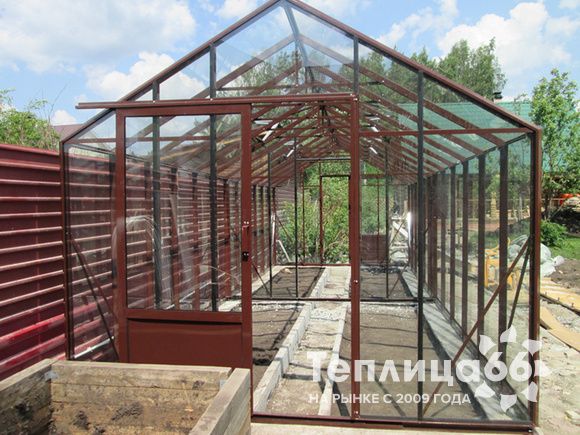 Теплица botanik standard под стекло, ширина 2,8 м