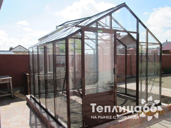 Теплица botanik standard под стекло, ширина 2,8 м