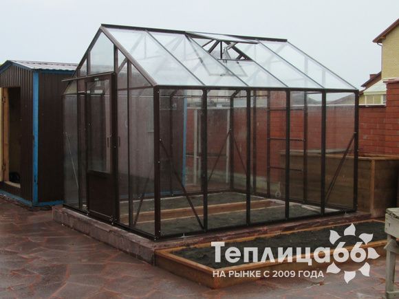 Теплица botanik standard под стекло, ширина 2,8 м