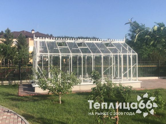 Теплица botanik standard под стекло, ширина 2,8 м