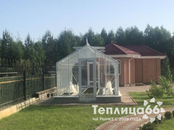 Теплица botanik standard под стекло, ширина 2,8 м