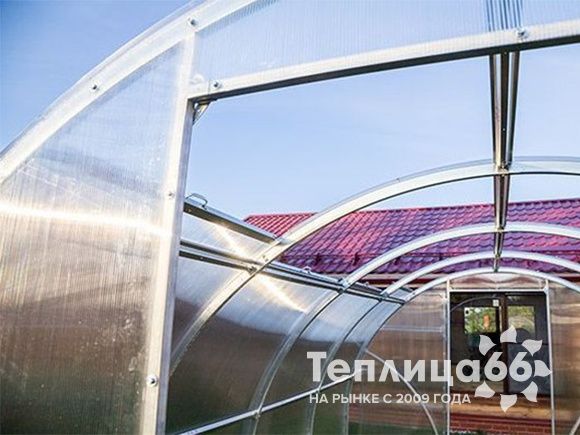 Теплица "Сигма 2021" под поликарбонат, ширина 3м., шаг дуг 1 м (разборная, в коробке)