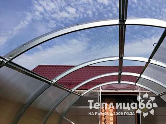 Теплица "Сигма 2021" под поликарбонат, ширина 3м., шаг дуг 1 м (разборная, в коробке)