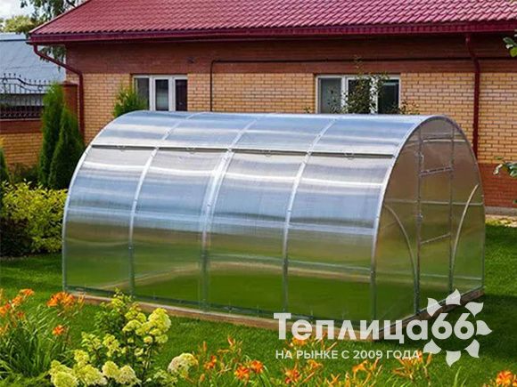 Теплица "Сигма 2021" под поликарбонат, ширина 3м., шаг дуг 1 м (разборная, в коробке)