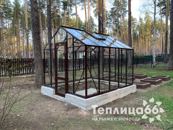 Теплица botanik standard под стекло, ширина 2,8 м