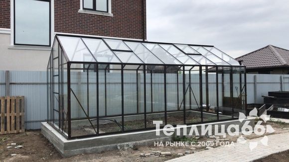 Теплица botanik standard под стекло, ширина 2,8 м