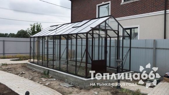 Теплица botanik standard под стекло, ширина 2,8 м