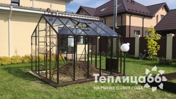 Теплица botanik standard под стекло, ширина 2,8 м