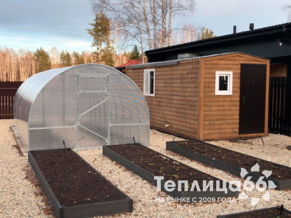 Теплица Рада Макси из поликарбоната, ширина 3 м
