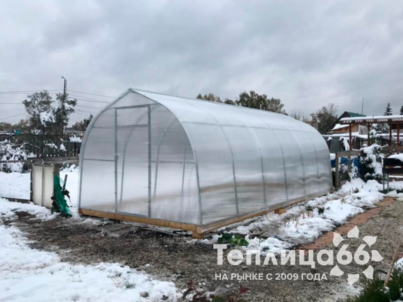 Теплица Рада Росинка Люкс из поликарбоната шириной 3 метра (шаг 0,65 м)