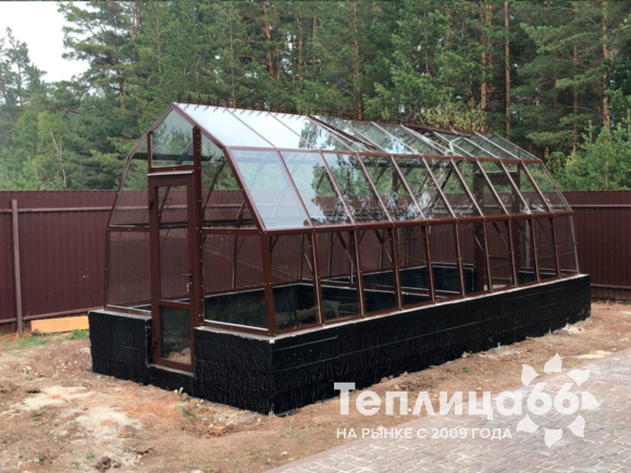 Теплица Рада Исеть под стекло, ширина 3 метра (Калькулятор)