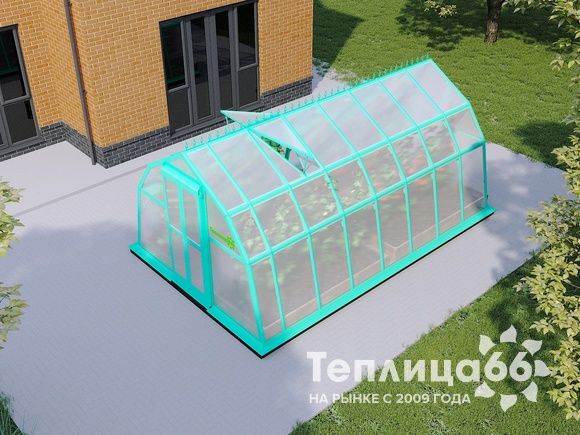 Теплица Рада Байкал из поликарбоната, ширина 3 метра