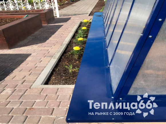 Теплица Рада Байкал из поликарбоната, ширина 3 метра