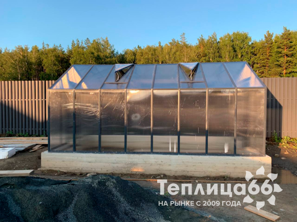 Теплица Рада Гарденикс 3 П под сотовый поликарбонат, ширина 3 м