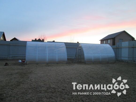 Теплица каплевидной формы усиленная Стрелка 3.0, под сотовый поликарбонат (разборная, в упаковке)